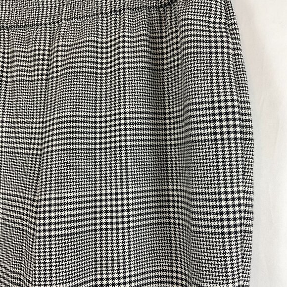 Alice & Olivia Houndstooth Classics Pants 14 Black White Elastic Waist Jogger - Picture 5 of 10